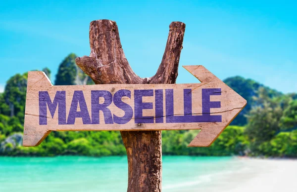 Marseille wooden sign — Stock Photo, Image