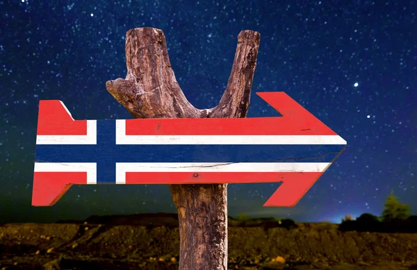 Norwegia flaga znak — Zdjęcie stockowe
