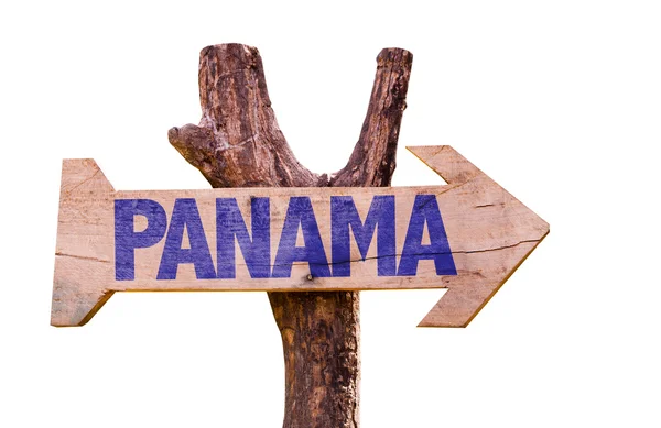 Панаму дерев'яного знак — стокове фото