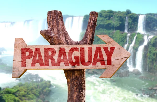 Paraguay segno di legno — Foto Stock