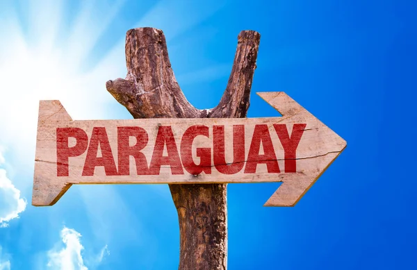 Paraguay segno di legno — Foto Stock