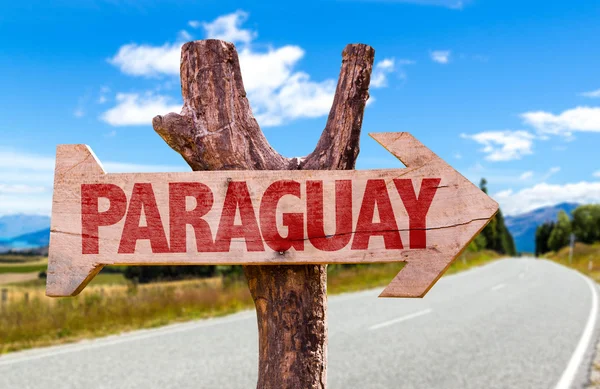 Paraguay segno di legno — Foto Stock