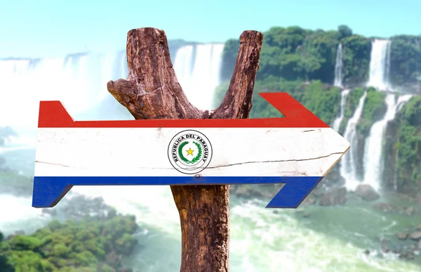 Paraguay Flag wooden sign — Stock Photo, Image