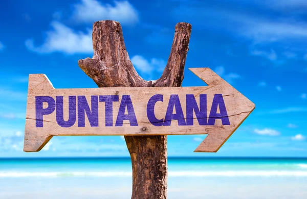 Señal de madera Punta Cana — Foto de Stock