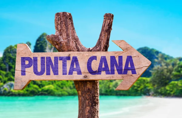 Señal de madera Punta Cana — Foto de Stock