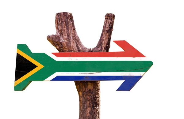 Südafrikanisches Fahnenschild — Stockfoto
