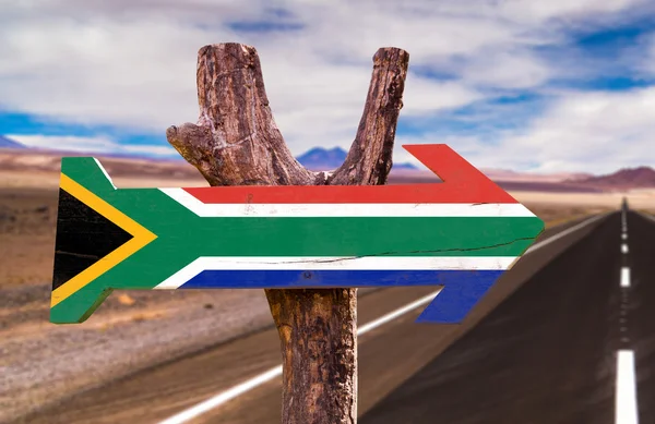 Sydafrika flagga tecken — Stockfoto