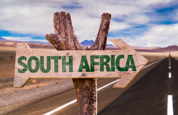 Güney Afrika ahşap işareti — Stok fotoğraf