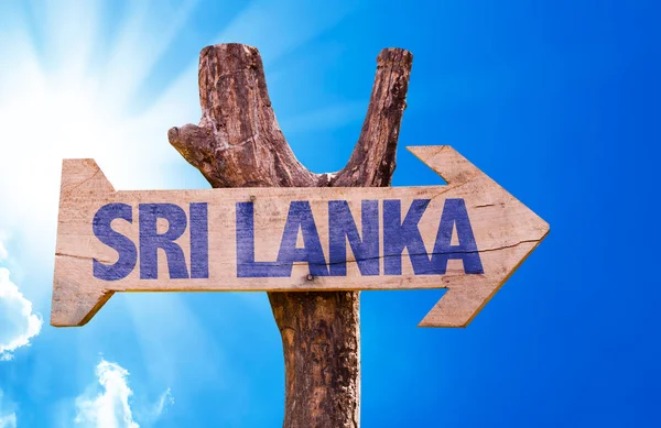 Sri Lanka wooden sign — Stock Photo, Image