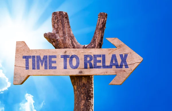 Time to Relax wooden sign — Zdjęcie stockowe