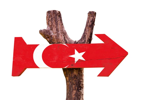 Bandera de Turquía signo de madera — Foto de Stock