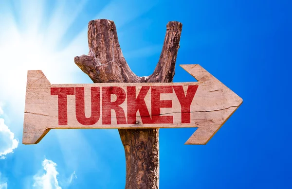 Turchia segno di legno — Foto Stock