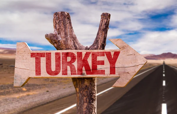 Turkey wooden sign — Stock Photo, Image