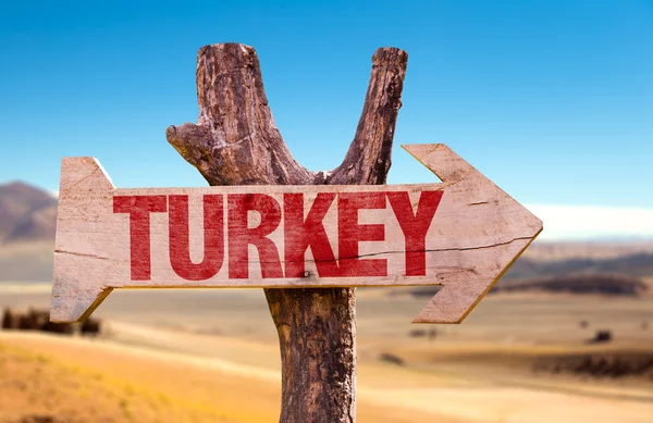 Turkey wooden sign — Stock Photo, Image