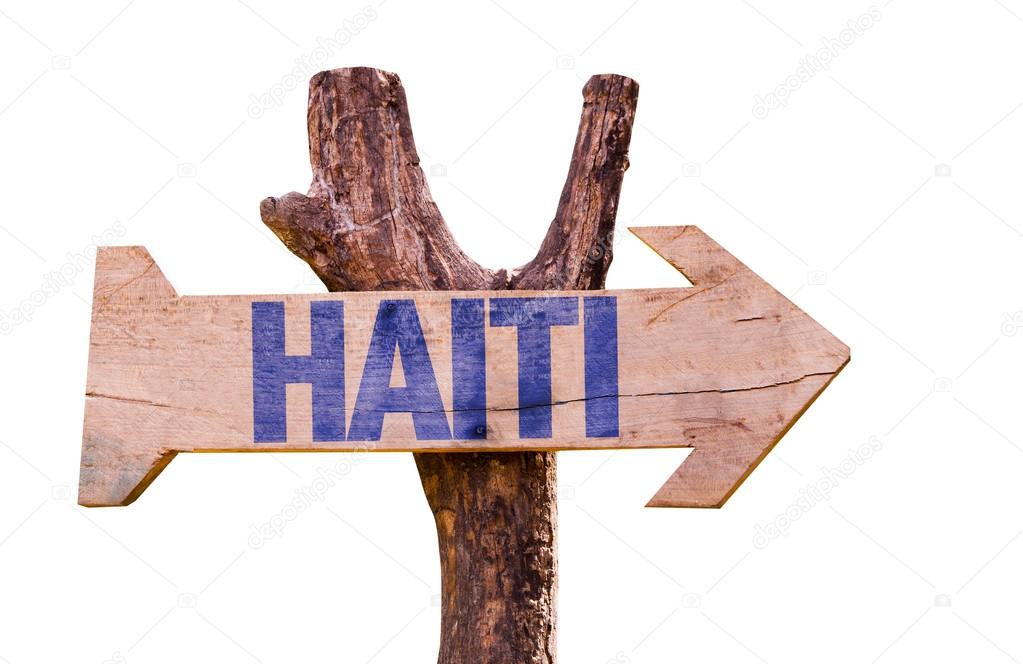 Haiti wooden sign