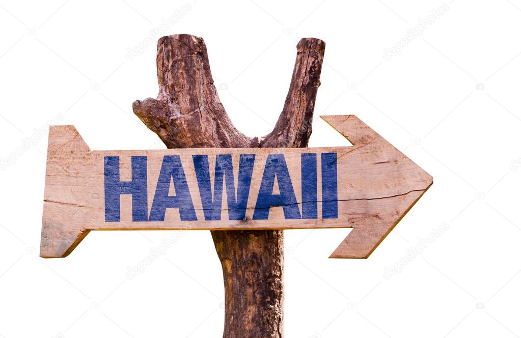 Hawaii wooden sign