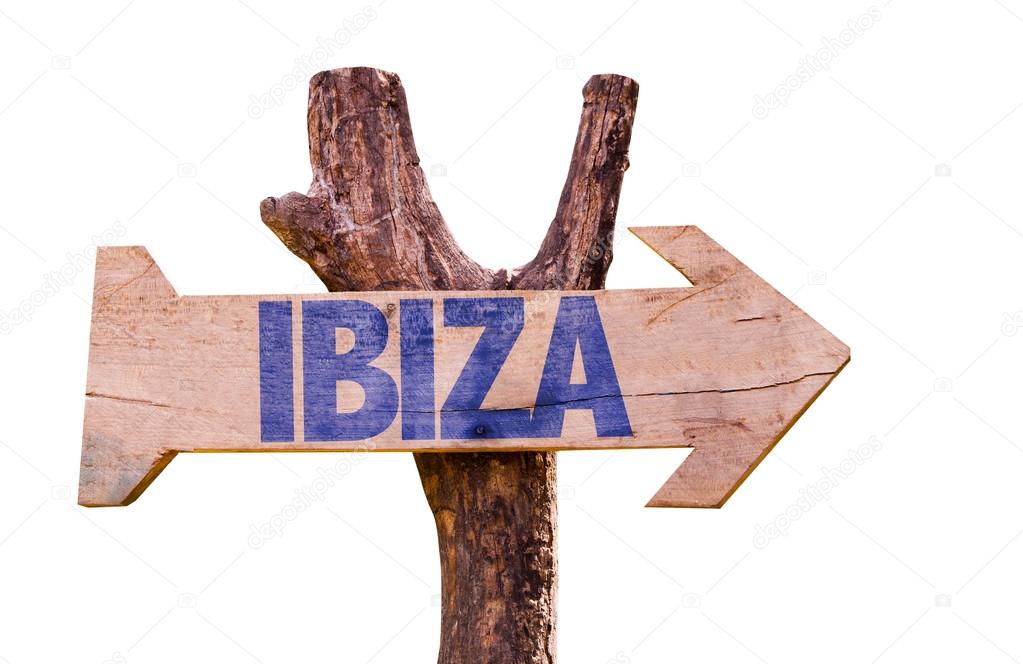 Ibiza wooden sign