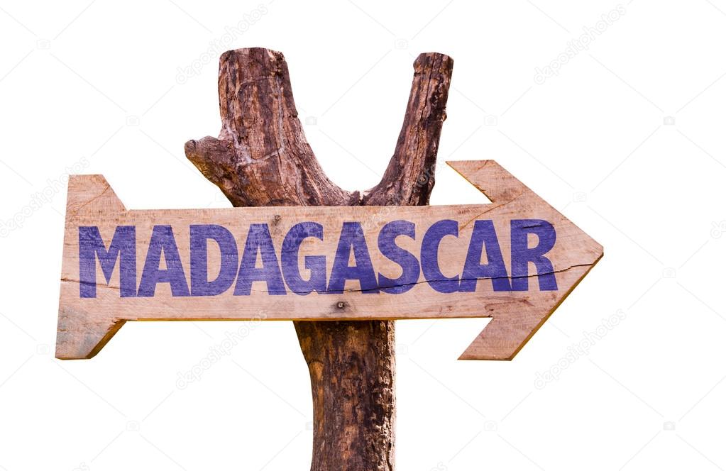 Madagascar wooden sign