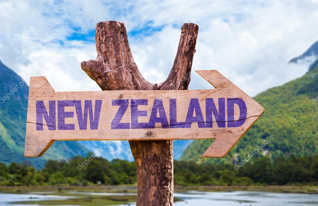 New Zealand wooden sign — Stock Photo © gustavofrazao 73436879