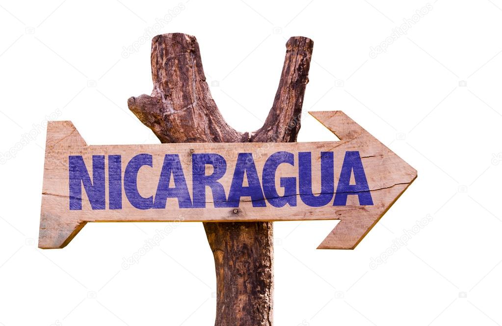Nicaragua wooden  sign