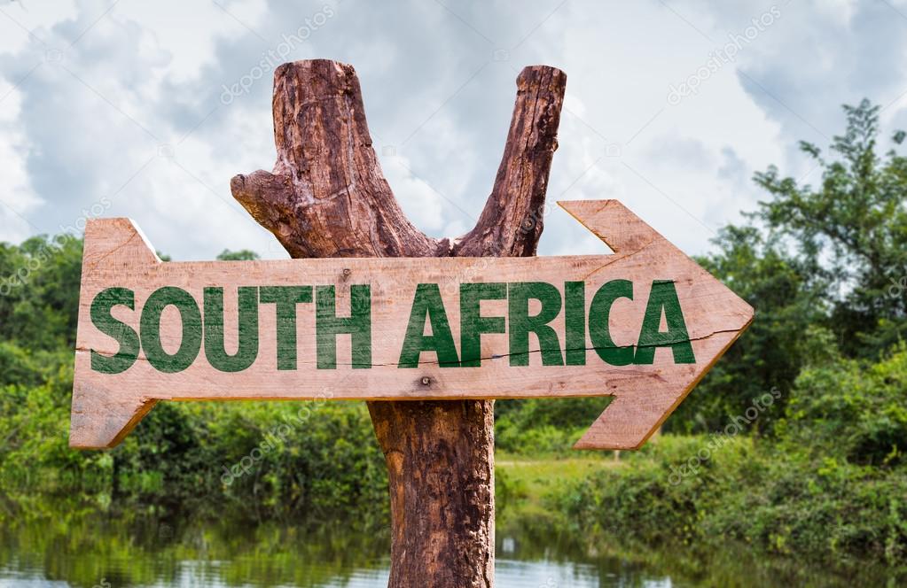South Africa wooden sign