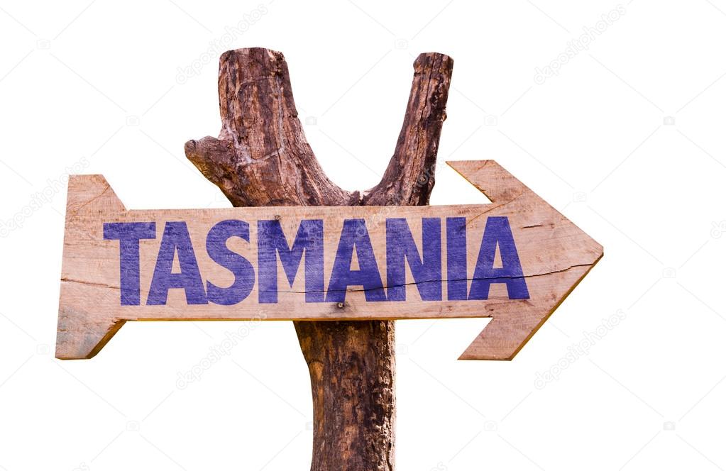 Tasmania wooden sign