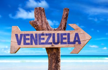Venezuela wooden sign clipart