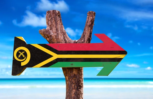Vanuatu vlag teken — Stockfoto