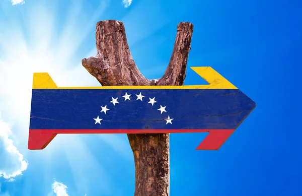 Venezuela fahnenschild — Stockfoto