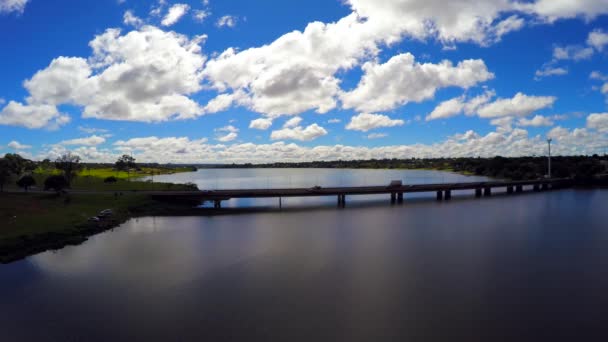 Brug van de Lago Paranoa in Brasilia — Stockvideo