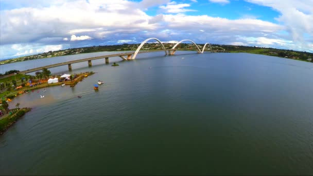 Justin-Kubitschek-Brücke — Stockvideo