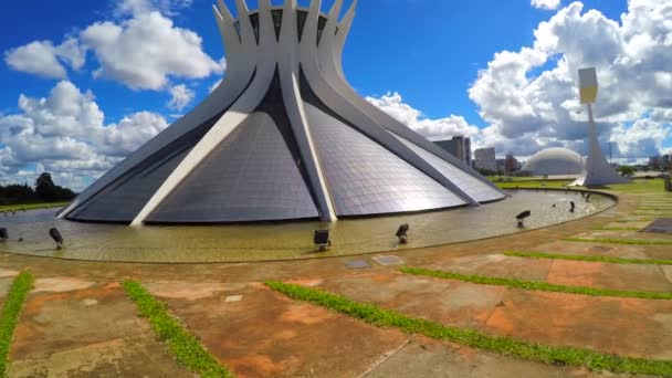 Słynna Katedra w Brasilia — Wideo stockowe