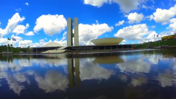 Der brasilianische Nationalkongress — Stockvideo