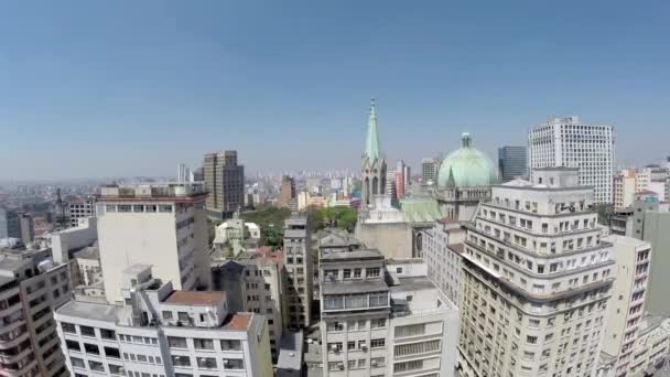 Вид из центра Сан-Паулу — стоковое видео