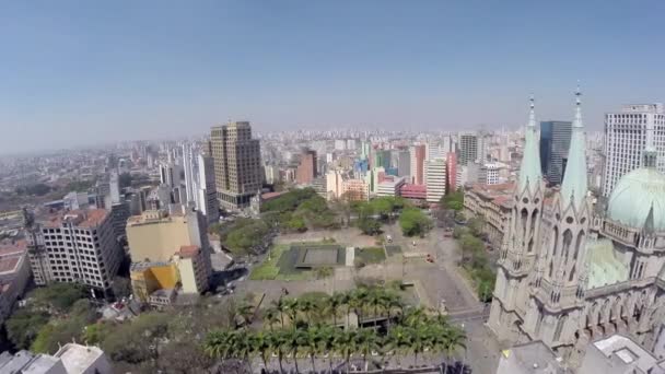 Vue de la cathédrale Se à Sao Paulo — Video