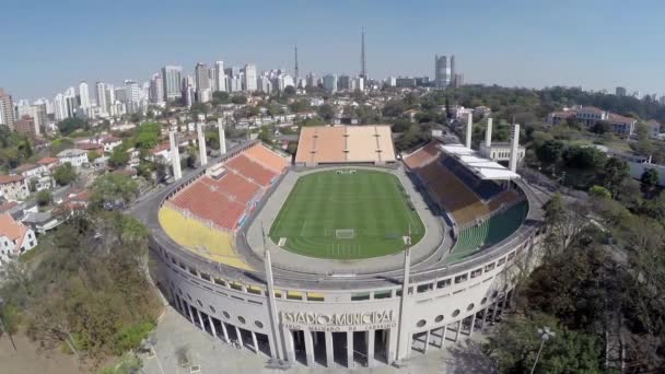 Estadio do Pacaembu in Sao Paulo — Stock Video