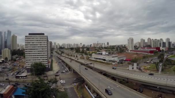 Octavio Frias köprü Sao Paulo — Stok video