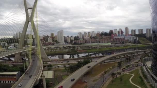 Puente Octavio Frias en Sao Paulo — Vídeos de Stock