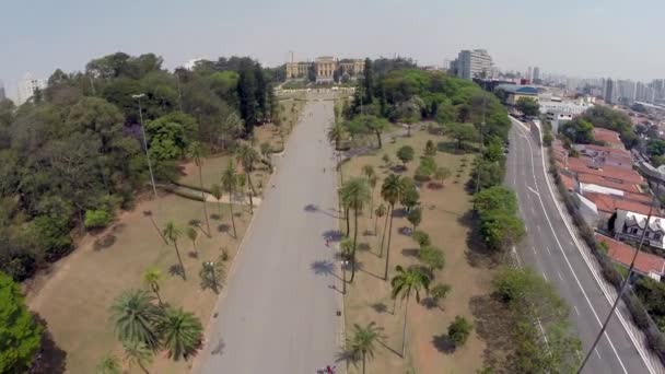 Vue aérienne du Musée Ipiranga — Video