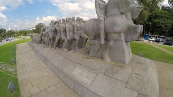 Bandeiras-Denkmal im ibirapuera-Park — Stockvideo