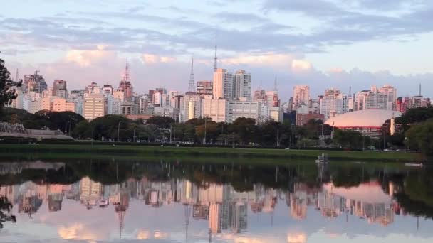 Красивый пейзаж Сан-Паулу — стоковое видео