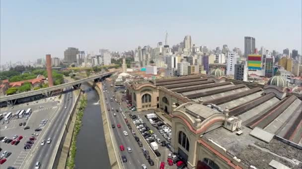 Mercado Municipal em São Paulo — Vídeo de Stock