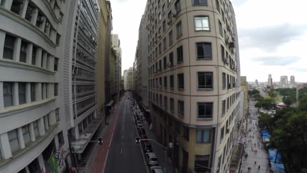 Calles del centro en Sao Paulo — Vídeo de stock
