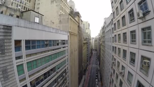 Centrum straten in Sao Paulo — Stockvideo