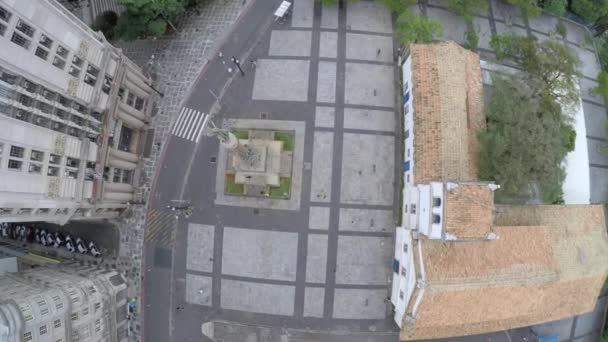 Luchtfoto van kathedraal Patio doen Colegio — Stockvideo