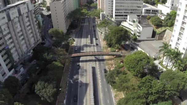 Паулиста Авеню в Сан-Паулу — стоковое видео