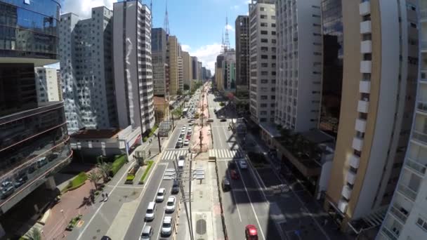 Avenu Paulista em São Paulo — Vídeo de Stock