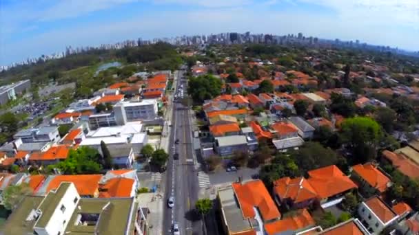 Panoramę dzielnicy miasta Sao Paulo — Wideo stockowe