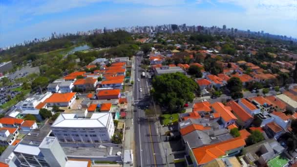 Staden Sao Paulo distriktet skyline — Stockvideo