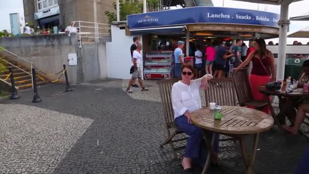 Touristen am Zuckerhut — Stockvideo